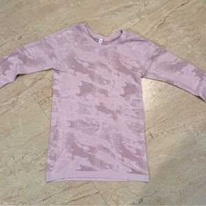 Athleta Momentum Stretch Pink Camo Long-Sleeve Top
